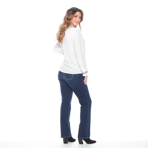 Blusa Wados Manga Larga Solida Con Aplicacion En Delantero