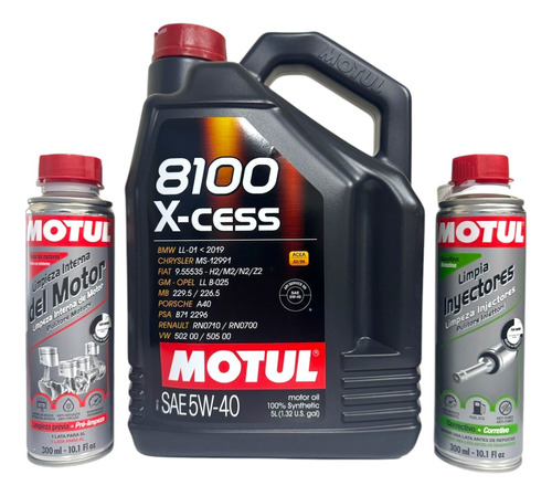 Aceite 5w40 8100 X-cess 5l +limp Interna + Limp Inyectores
