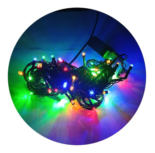 Luces De Navidad Guirnalda 100 Led Decoración Full Colores
