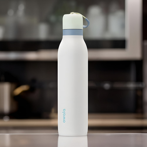 Botella Térmica Owala Frio Caliente Con Popote 710ml 24onzas Color Blanco