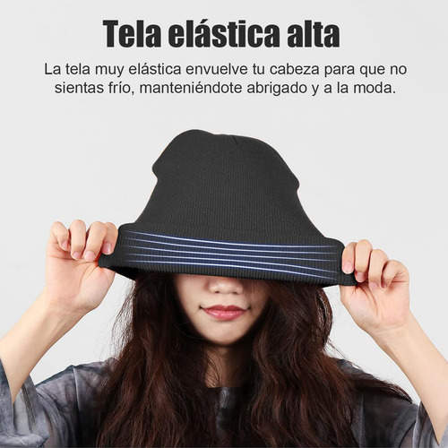 2pcs Cubrecabezas Gorro Y Bufanda De Negro Invierno