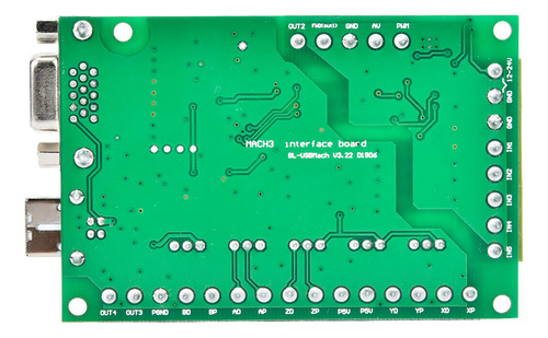Placa De Interfaz Usb De 5 Ejes Cnc Motion Controller, Verde