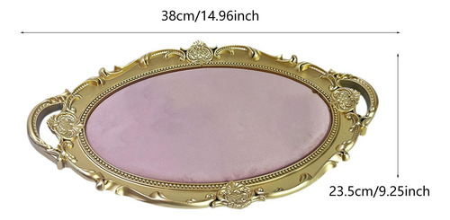 Bandeja De Tocador Cosméticos Ovales Decoración Para Rosa