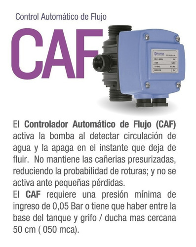 Control Aut. Bomba De Flujo Presión Pluvius Caf Presurizador