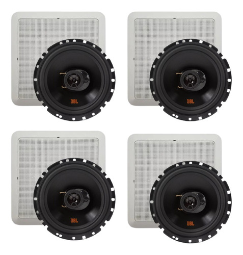 Kit 4 Caixas De Embutir Arandelas Quadrada Jbl Flex 50w Rms