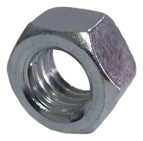 02 Porca Sextavada Ferro Zincada 2 X 4,5f Rosca Grossa Unc