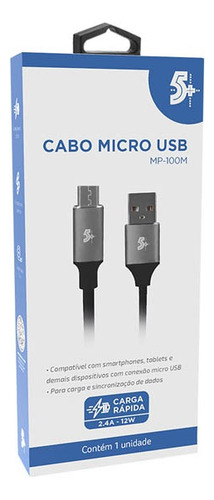 Cabo Cel. Aluminum Premium Usb 3.0 P/ V8 1.2m Mp- 100m 5+