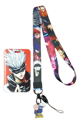 Lanyard   + Portacredencial Jujutsu Kaisen Satoru Gojo Model