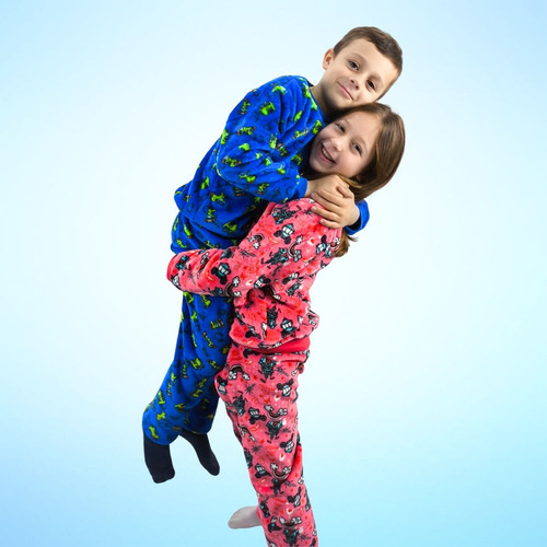 Conjunto Infantil Pelúcia Fleece Inverno Promoção Bichinhos