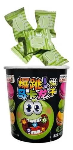 Popping Candy Biscoitos Macarons Explosivos Matcha Cha Verde ...