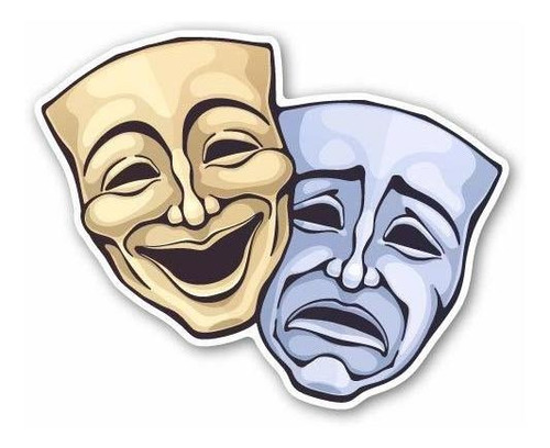 Calamar Comedia Tragedia Drama Mascara Teatro Vinilo 5.0