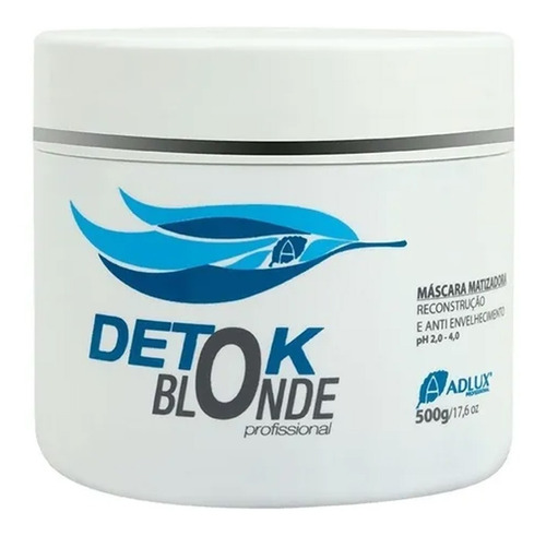 Máscara Detok Blond Matizador Profissional Adlux Hidratação 