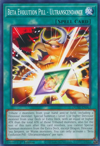 Beta Evolution Pill - Ultranscendance (dune-sp063) Yu-gi-oh!