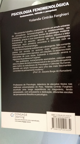 Livro Psicologia Fenomenológica