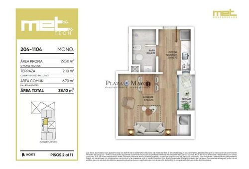 1, 2 Y 3 Ambientes En Venta - Met Tech, Montevideo , Amenities . En Construcción