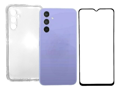 Capa Capinha Para Galaxy A34-5g Anti-impacto + Película 3d
