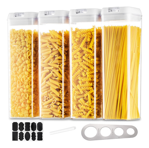 Hanobe Contenedores De Pasta Para Despensa, Recipiente Grand