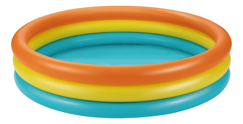 Alberca Inflable Kids Sunset 3 Anillos Color Multicolor