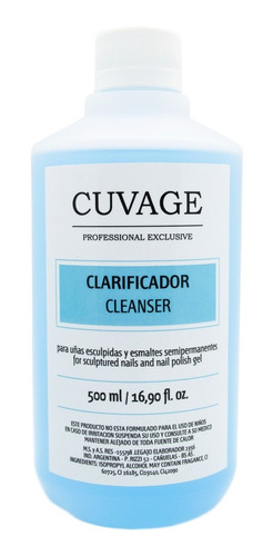Cuvage Clarificador Finalizador Uñas Esculpidas Gel X 500ml