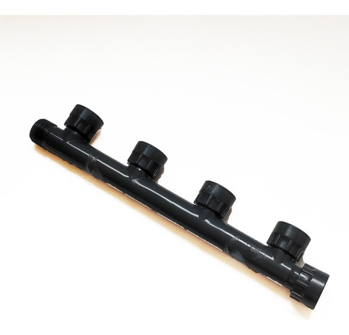 Manifold Colector Riego Rain Pvc 4 Puertos Válvulas 1