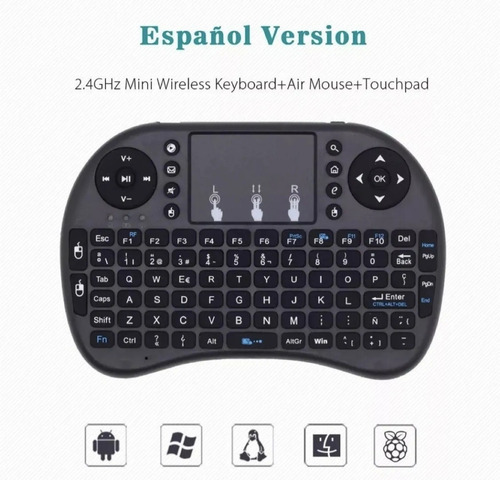 Mini Teclado Español Inalambrico Bluetooth Iluminado Smart
