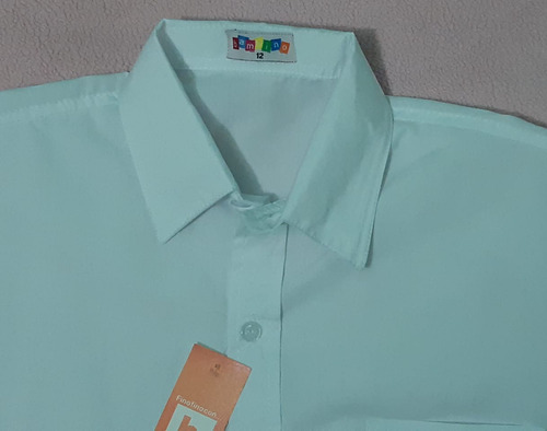 Camisa Escolar Color Blanco Talla 12 Bambino