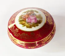 Comprar Joyero Cofre De Porcelana Limoges Con Tapa Hecho A Mano