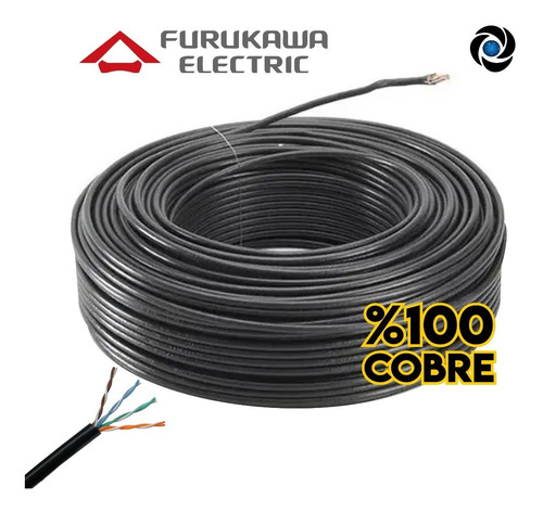 Imagen 3 de 8 de Cable Furukawa Rollo 50m Utp Exterior Cat5e Red 100% Cobre