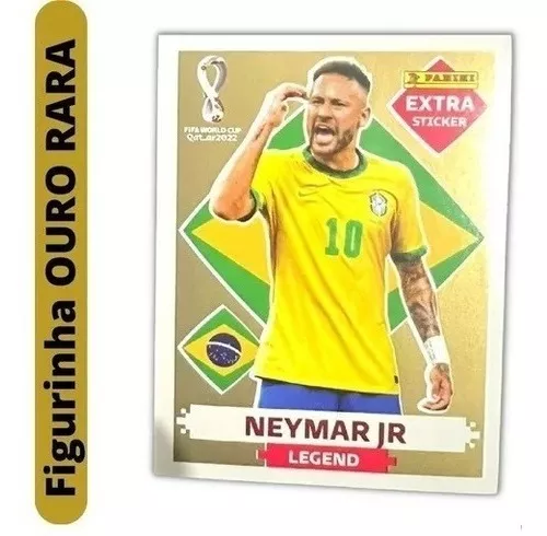 Figurinha Neymar Ouro Dourado Legends Copa Do Mundo 2022