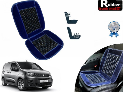 Cubre Respaldo Azul Asiento Bolitas Partner 2020