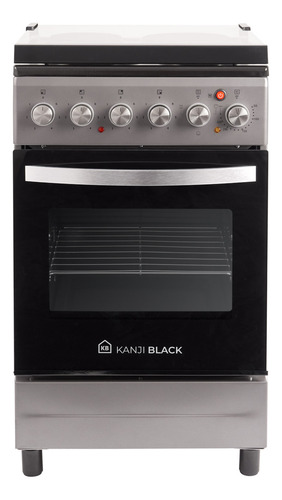Cocina Electrica Kanji Acero Inoxidable 50cm Luz Horno Grill Tapa De Vidrio Kjh-ekx001v