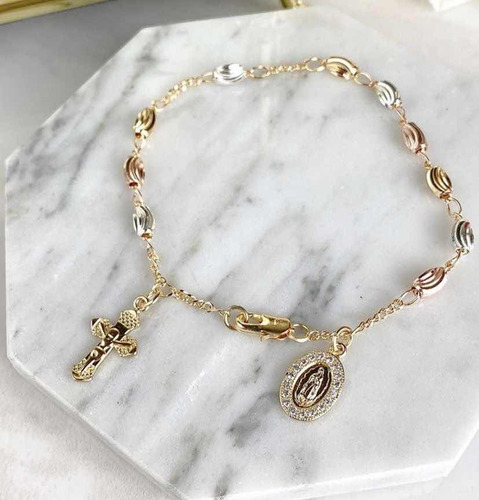 Pulso Religioso Chapado En Oro 18 K