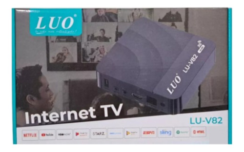 Tv Box Luo-v82 Convertidor Smart Con Pelis Azul Acero Estándar