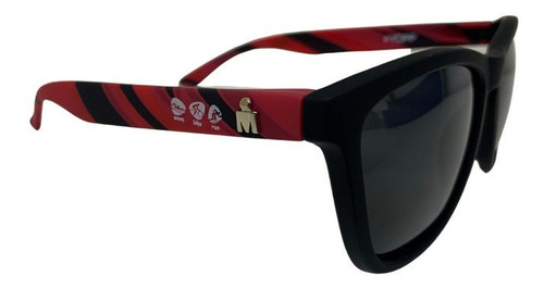 Óculos Sol Yopp Ironman 010 Espelhado Polarizado Proteção Cor da armação Preto e Vermelho Cor da lente Preto