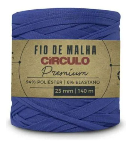 Fio Malha Premium 25mm Circulo 140m Tricô Crochê Tapeçaria Cor Azul bic - 2829