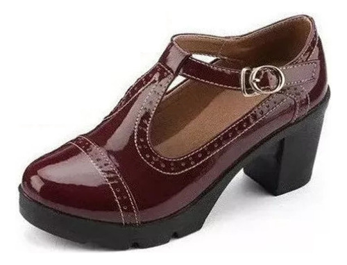 Mujer Plataforma Oxford Tacón Grueso Sandalias Zapatos [u]