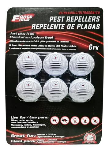 Repelente Ultrasonico Plagas Force Field X6 Hogar Cocina Jar