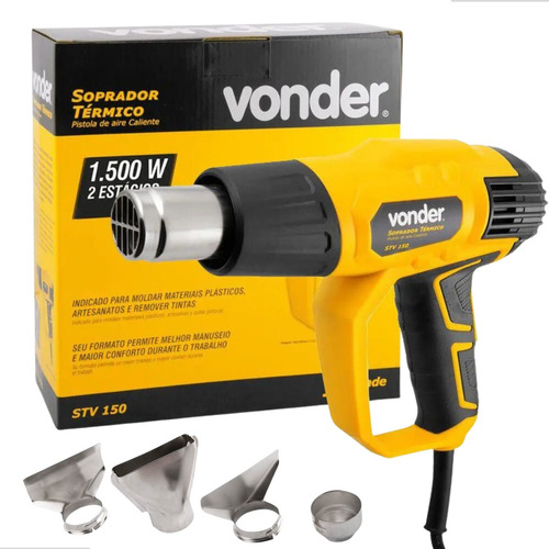 Soprador Térmico Vonder 220v 1500w 300 À 500°c  + Acessórios