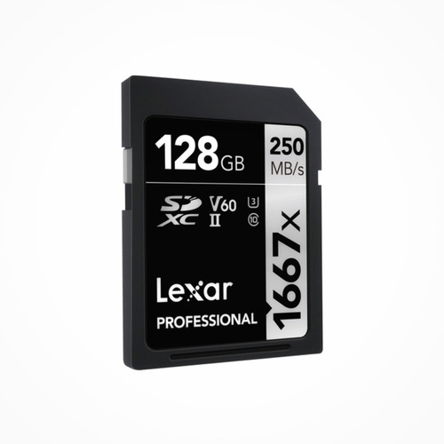 Tarjeta Lexar Profesional 128gb 1667x 250mb/s