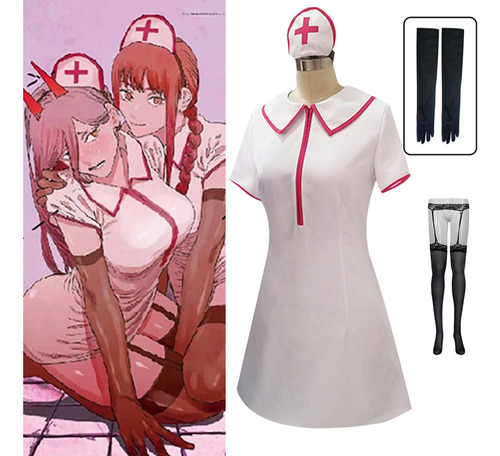 Traje De Cosplay De Makima, Anime, Motosierra, Uniforme Sexy