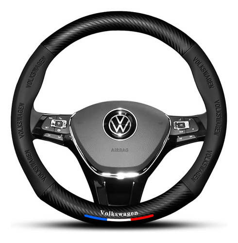 Cubierta Volante Redonda Fibra Carbono Volkswagen 1