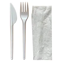 Comprar Set De Cubiertos Desechables Cuchillo Tenedor Servilleta 