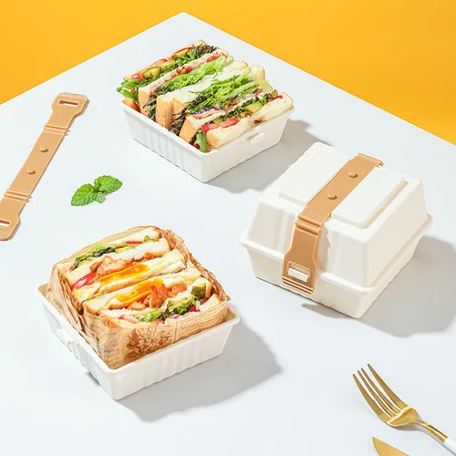 Mrwj Contenedor De Hamburguesas Para Almuerzo Caja De