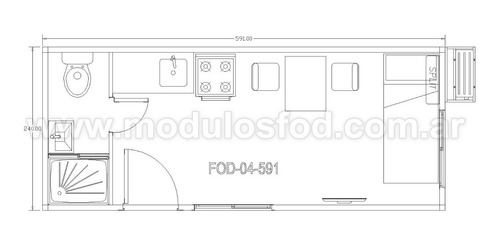 Imagen 8 de 8 de Modulos Habitables Cabaña Simple Movil Container Cap Federal