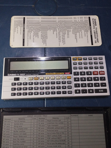 Calculadora Cientifica Casio Fx880p Estuche Y Hoja De Formul