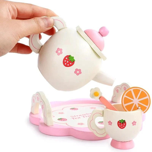 Set De Tazas De Te De Madera Juego Didactico De Madera Niños