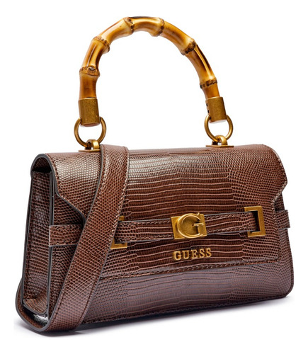 Bolsa Satchel Guess Café Nueva Y Original