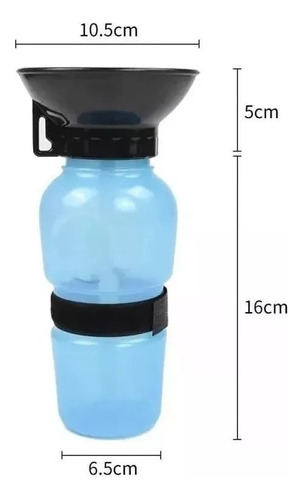 Botella De Agua Portátil Para Perro Bebedero Paseo 500ml