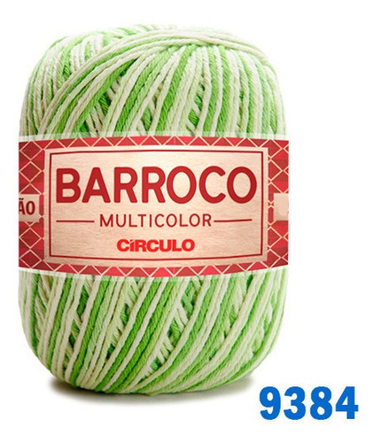 Barbante Barroco Maxcolor Multicolor Círculo N6 400g 452mts Cor 9384 - Greenery