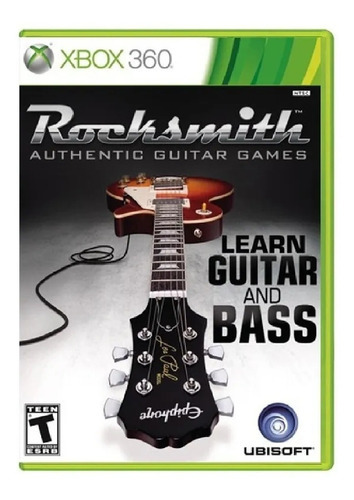 Jogo Rocksmith Authentic Guitar Games Xbox 360 Midia Fisica